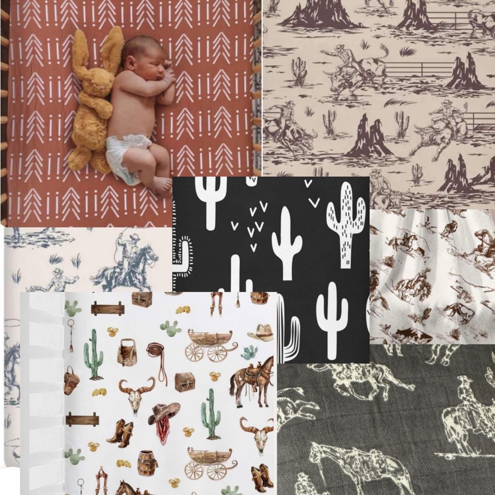 Western Themed Baby Crib Sheets Set- 11
